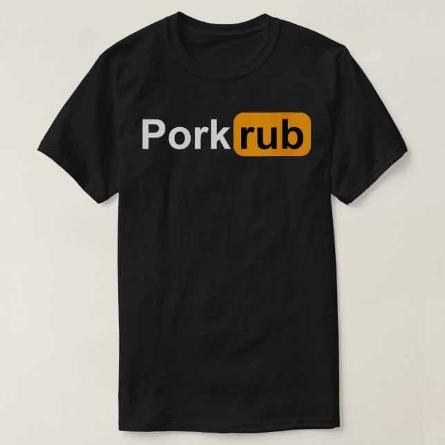 Womens Pork Rub, Funny BBQ, Barbecue VNeck  T-Shirt (Design Front)