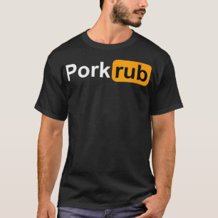 Womens Pork Rub, Funny BBQ, Barbecue VNeck  T-Shirt