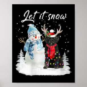 Womens Portuguese Water Dog Santa Dog Christmas Sn Poster