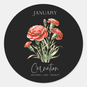 Womens Positive Quote Flower Birthday Floral Birth Classic Round Sticker