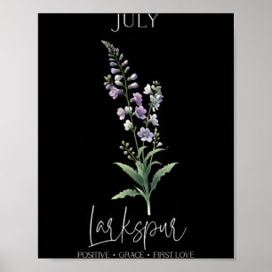 Womens Positive Quote Flower Birthday Floral Birth Poster