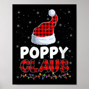 Womens Ppy Claus Christmas Pajamas Santa Matching Poster