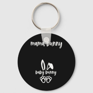Womens Pregnant Easter Pregnancy Announcement Mama Key Ring