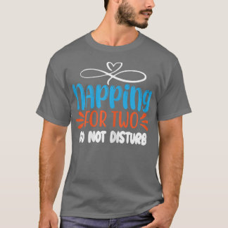 Womens Pregnant Woman Napping Announcing Pregnancy T-Shirt