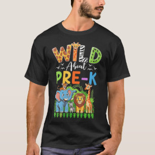 Womens Preschool Teacher Kids Back To School Wild T-Shirt