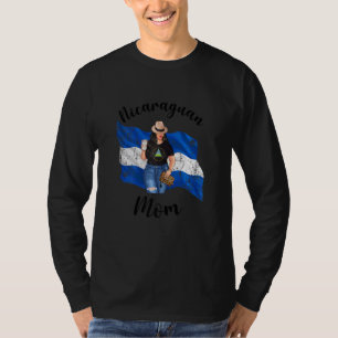 Womens Pretty Black Nicaraguan Mum Mama Mummy Moth T-Shirt