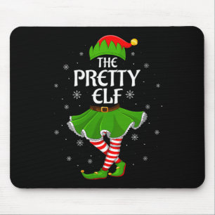 Womens Pretty Elf Christmas Family Girls Women Elf Mouse Pad