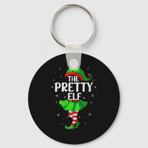 Womens Pretty Elf Christmas Girls Women Elf Squad  Key Ring