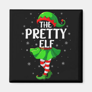 Womens Pretty Elf Christmas Girls Women Elf Squad  Magnet