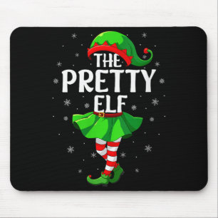 Womens Pretty Elf Christmas Girls Women Elf Squad Mouse Pad
