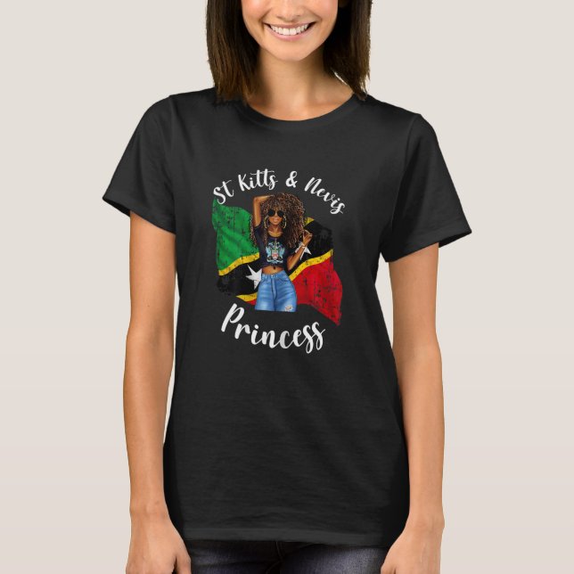 Womens Pretty St Kitts And Nevis Princess West Ind T-Shirt (Front)