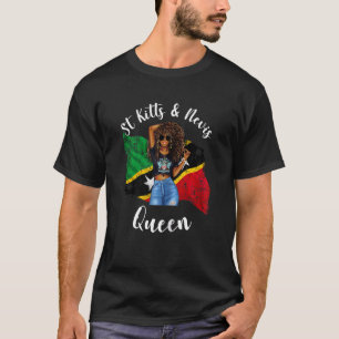 Womens Pretty St Kitts And Nevis Queen West Indian T-Shirt