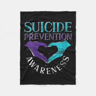 Womens Prevention Awareness Heart Prevention Fleece Blanket