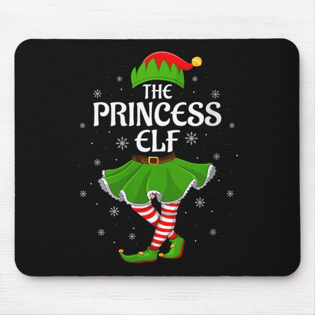 Womens Princess Elf Christmas Family Girls Women E Mouse Pad (Front)