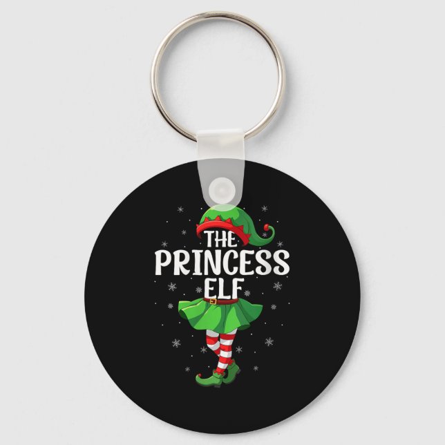 Womens Princess Elf Christmas Girls Women Elf Squa Key Ring (Front)