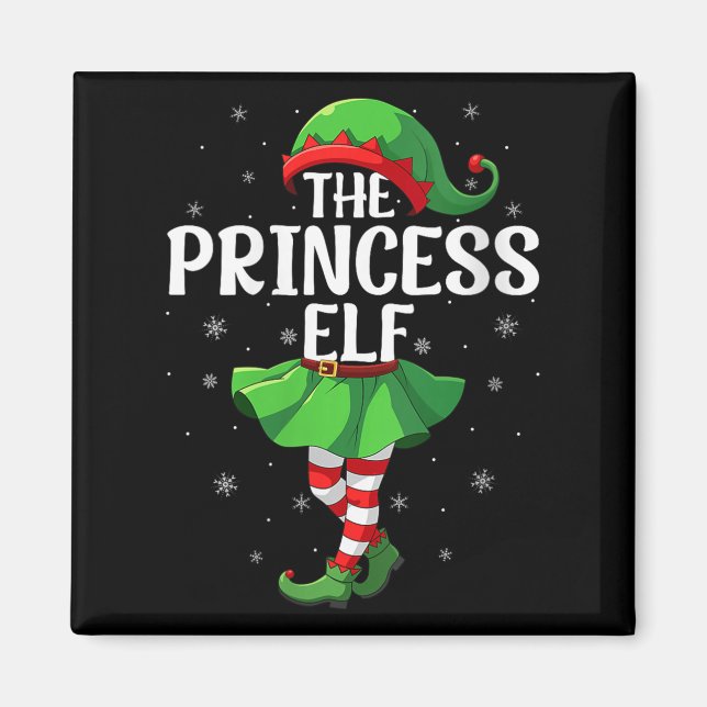 Womens Princess Elf Christmas Girls Women Elf Squa Magnet (Front)