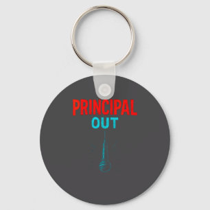 Women's Principal Out - Retirement Mic Drop Vintag Key Ring