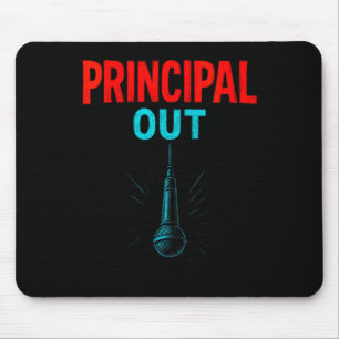 Women's Principal Out - Retirement Mic Drop Vintag Mouse Pad