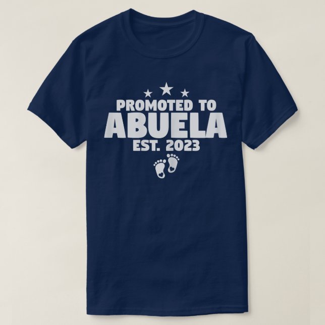Womens Promoted To Abuela 2023 Spanish Grandmother T-Shirt (Design Front)