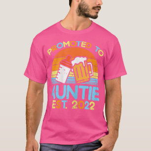 Womens Promoted To Auntie 2022 Mug Baby Bottle Pre T-Shirt