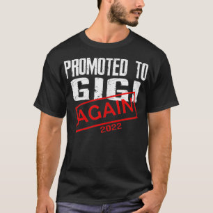 Womens Promoted To Gigi Again Est 2022 Pregnancy  T-Shirt