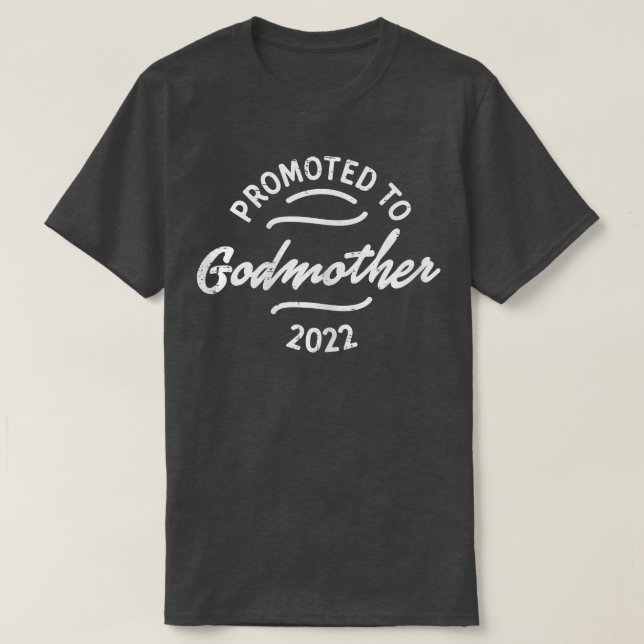 Womens Promoted To Godmother 2022 Pregnancy Announ T-Shirt (Design Front)