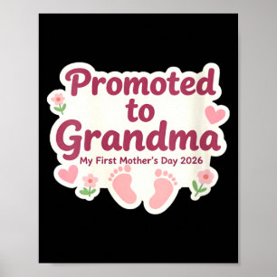 Womens Promoted to Grandma Ft Mothers Day 2026 Poster
