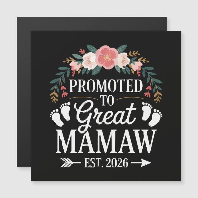 Womens Promoted to Great Mamaw (Front/Back)