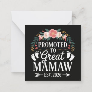 Womens Promoted to Great Mamaw Card