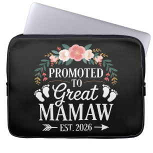 Womens Promoted to Great Mamaw Laptop Sleeve