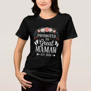 Womens Promoted to Great Mamaw Tri-Blend Shirt