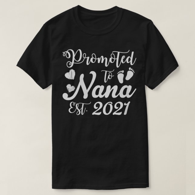 Womens Promoted To Nana Grandma 2021 VNeck  T-Shirt (Design Front)