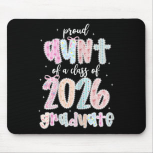 Womens Proud Aunt Of A Cl Of 2026 Graduate Shirt S Mouse Pad
