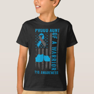 Womens Proud Aunt Of A T1d Warrior Type 1 Diabetes T-Shirt