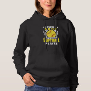 Womens Proud Aunt Of An Awesome Softball Player So Hoodie