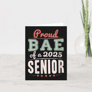 Womens Proud Bae Of A 2025 Senior Retro Grad Boyfr Card