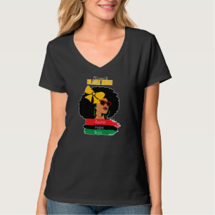 Womens Proud Black Mom Mother's Day Love Black His T-Shirt