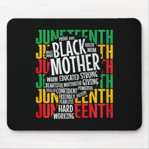 Womens Proud Black Mum Juneteenth Mothers Day Blac Mouse Pad