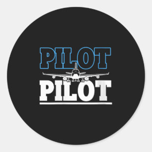 Womens Proud Commercial Airline Lot Airplane Caree Classic Round Sticker