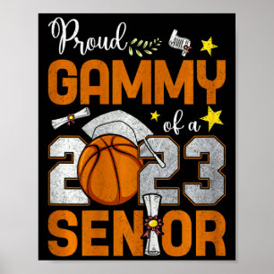 Womens proud gammy of a 2023 senior basketball gra poster