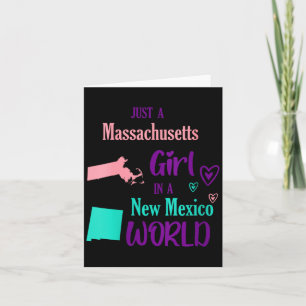 Womens Proud Girl Just A Machusetts Girl In A New Card