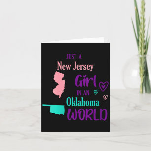 Womens Proud Girl Just A New Jersey Girl In An Okl Card
