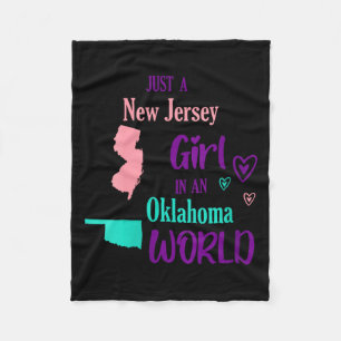 Womens Proud Girl Just A New Jersey Girl In An Okl Fleece Blanket