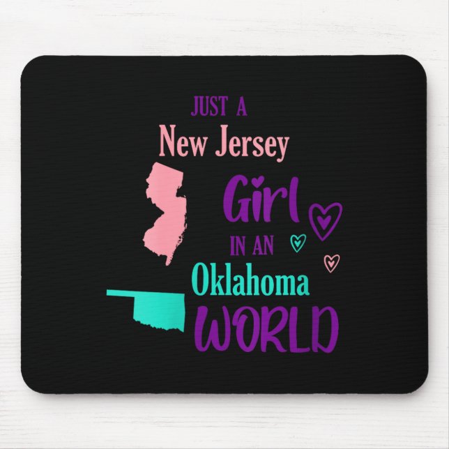 Womens Proud Girl Just A New Jersey Girl In An Okl Mouse Pad (Front)