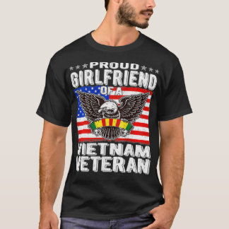 Womens Proud Girlfriend Of A Vietnam Veteran Pride T-Shirt