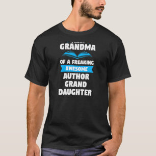 Womens proud grandma of a author granddaughter aut T-Shirt
