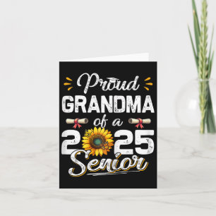 Womens Proud Grandma Of A Cl Of 2025 Senior Retro  Card