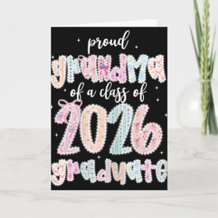 Womens Proud Grandma Of A Cl Of 2026 Graduate Shir Card