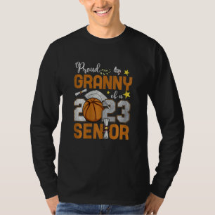 Womens Proud Granny Of A 2023 Senior Basketball Gr T-Shirt