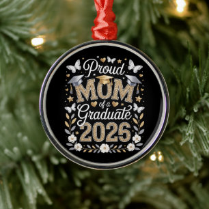 Womens Proud mum of a 2026 Graduate Metal Tree Decoration